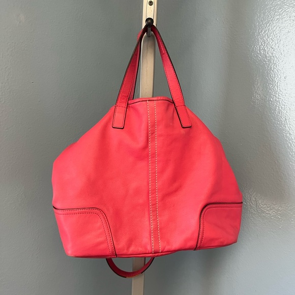Coach Leather Tote Bag in Bright Pink - Picture 6 of 16